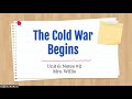 Cold War Events and Policies