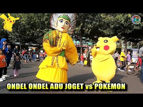 ONDEL ONDEL vs BADUT POKEMON PIKACHU Heboh Adu Joget, Lucu Bingit!!