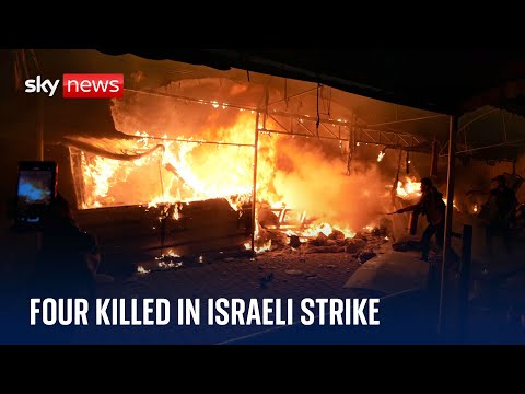 Four killed and dozens burned in Israeli strike on hospital tent camp | Israel-Hamas war