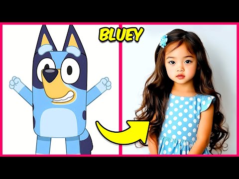 How Bluey Characters Look as Humans + 🔊 Guess the Bluey Characters by Their Voice 💙🐕✅