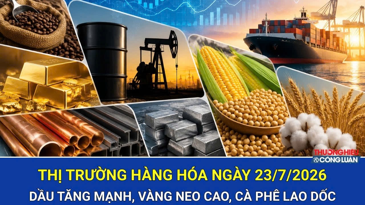  Bản tin giá cả hàng hóa ngày 23/7: Dầu tăng mạnh, vàng neo cao, cà phê lao dốc