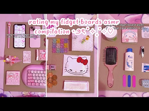 rating my fidget boards compilation 🎀 ASMR | sanriolve