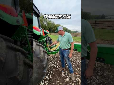 $5 John Deere hose accessory hack — that’s farmgenuity #tractor #moco #farmhack