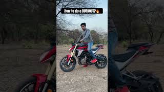 How to do a BURNOUT🔥by faraz stunt rider #farazstuntrider #superbikes #hayabusa #bikers