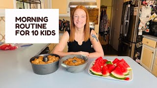 MORNING ROUTINE FOR 10 KIDS