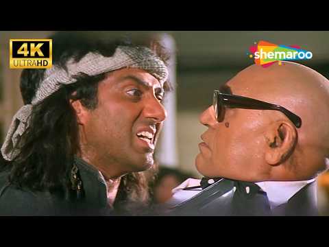 तेरी हर साँस के पीछे मैं मौत बनकर खड़ा हूँ 😡🔥 | Sunny Deol VS Amrish Puri | Jeet - Climax Scene [4K]