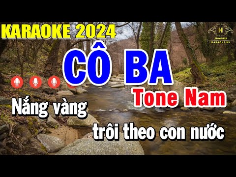 Cô Ba Karaoke Tone Nam ( Bbm ) Nhạc Sống | Trọng Hiếu