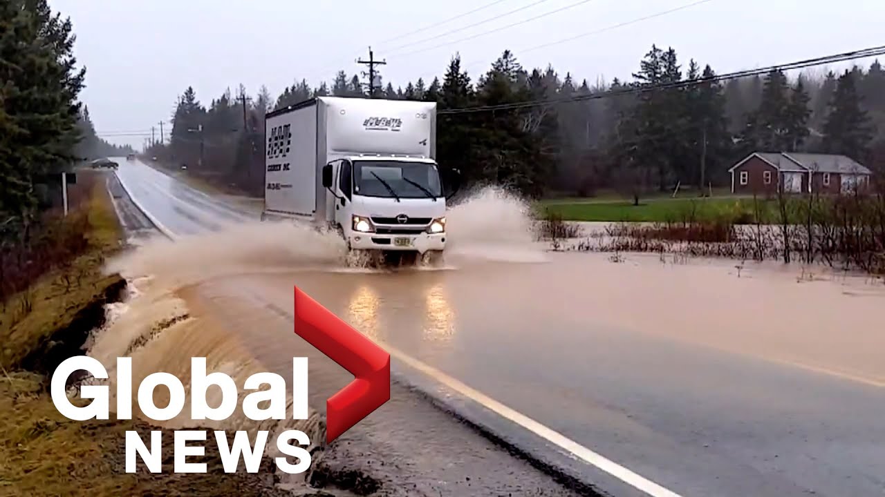 3-day Storm hits Atlantic Canada, bringing Substantial Flooding and Washing out Roads