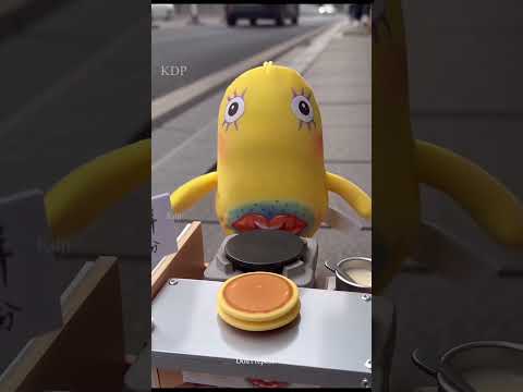 cute <strong>person</strong> make pan cake