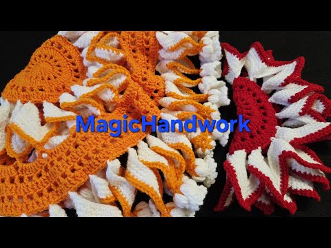 🌼 ऊन से थालपोश, सूर्यफुलाचा लोकारीचा रूमाल, Okar thalpose, Sunflower crochet tablemat, Doily