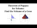 Volume of a Cone Using Pappus's Theorem