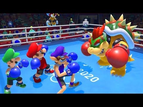 Mario and Sonic at the Olympic Games Tokyo 2020 - Boxing All Characters Gameplay