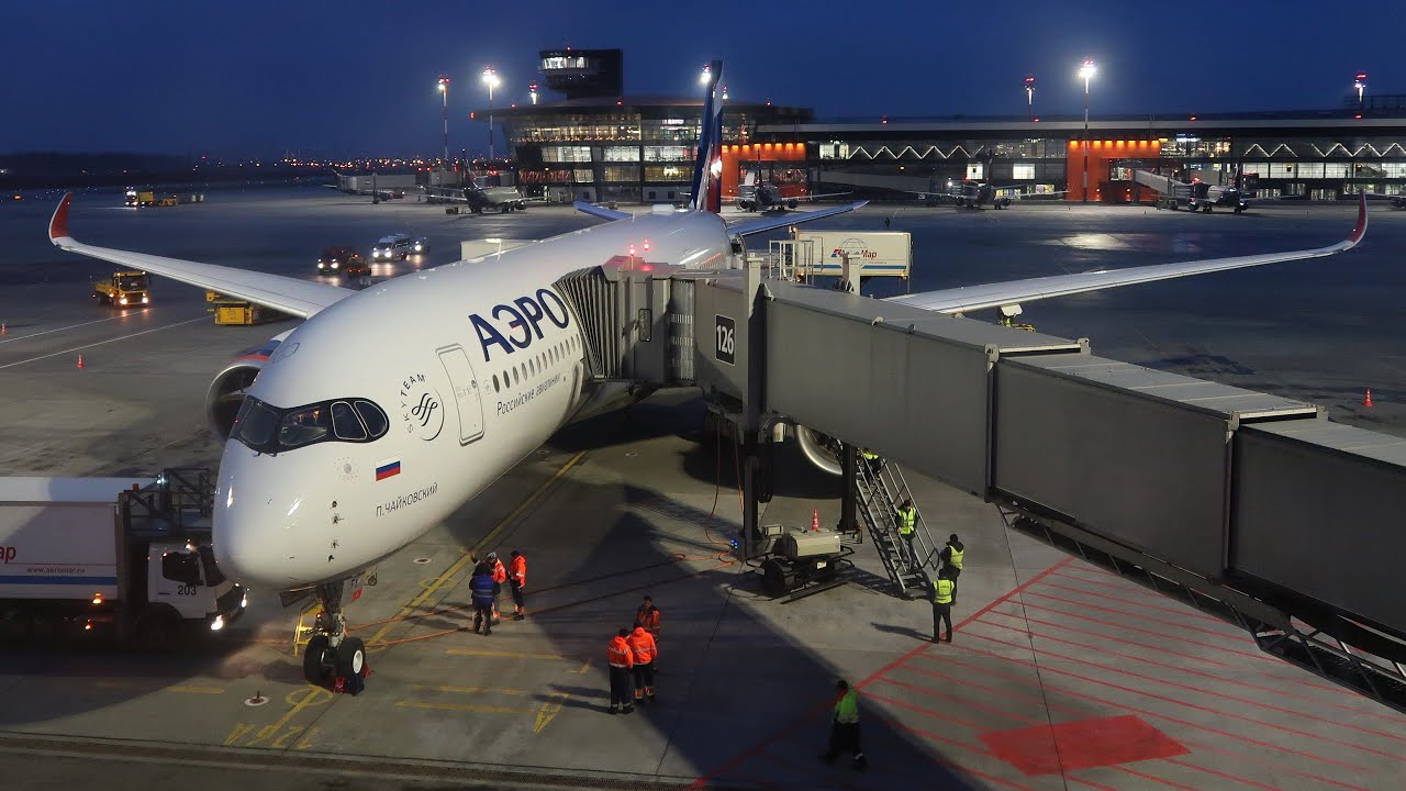 Airbus A350-900 а/к Аэрофлот Первый регулярный рейс