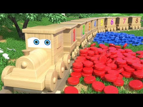 Wooden Train Jimmy Adventures - Toy Rainbow Building Blocks Delivery