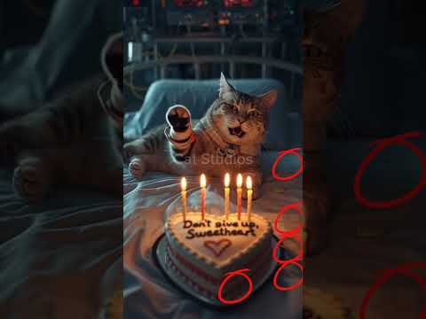 #happybirthday #funny #kitten #animalintelligence #kucing #cute #cat #cake #aicats #shorts #short #o