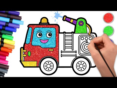 🚒How to Draw a Fire Truck Easily | फायर ट्रक ड्राइंग का तरीका 🔥✏️ | Chiki Art Hindi