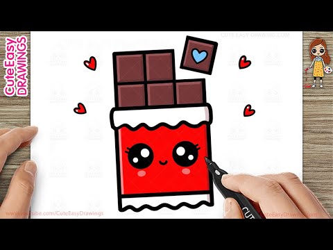 How to Draw a Cute Chocolate Bar Simple & Easy for Kids -2