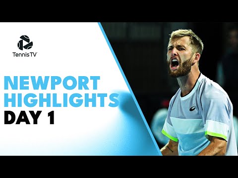 Moutet Faces Spizzirri; Thompson, Broady, Hijikata In Action | Newport 2023 Highlights Day 1