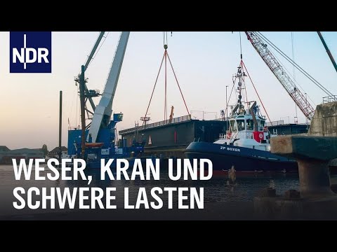 Transport auf dem Wasser: Einsatz für den Schwimmkran | Die Nordreportage | NDR Doku