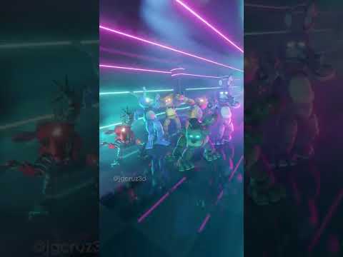 Five NIght at freedy's going to the disco - Earth defense force tikltok challenge - 3d animation