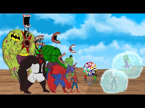 Evolution of HULK & SPIDERMAN Jaw Size Comparison and Teeth Count ??? | SUPER HEROES MOVIE ANIMATION