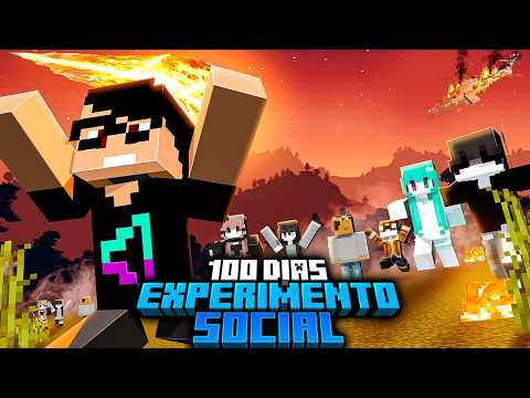 Sobrevivi 100 dias em um EXPERIMENTO SOCIAL no Minecraft - O FILME