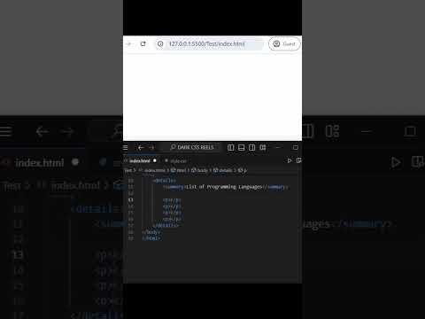 HTML Dropdown | #css #html #memes #coding #shorts #webdesign #js #code #funny