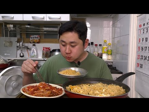 안성탕면 4봉지 계란 5개 엄마 쌩지(생김치)