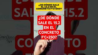¿DE DÓNDE SALE EL 15.2 EN EL CONCRETO F'C=250? #mialexpadilla