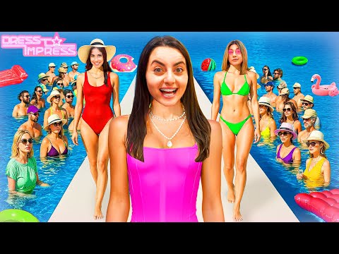 GIOCHIAMO A DRESS TO IMPRESS IN PISCINA NELLA VITA REALE CON I NOSTRI AMICI CHALLENGE!