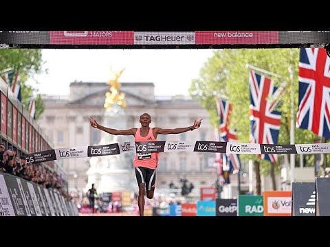 YouTube video thumbnail: Sawe Makes History With First Official Sub-Two-Hour Marathon in London