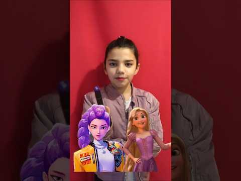💜RUMI versión RAPUNZEL!! Las PEQUEÑAS fusionan a las Guerreras del Kpop! #huntrix #disney #art