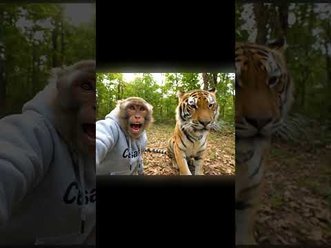 Se molesto el TIGRE jajaj #humor #ia #veo3 #mono #shorts #funny #fyp