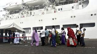 YouTube video thumbnail:  Chinese Navy Ship Brings Free Care and Medicines to Abidjan 