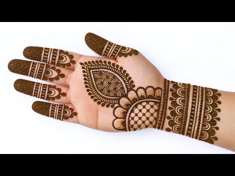 Very Beautiful Quick and Easy Prettiest Henna Design For front Hand| Beautiful Mehndi Design