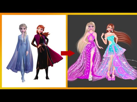 Frozen Elsa and Anna Glow Up Beautiful - Disney Princess Transformation