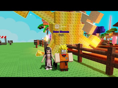Roblox grow a garden Bone Blossom ใหญ่ยักษ์สีทอง!