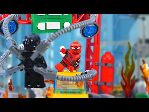 Lego Spider-Man Vs Doc Ock Bridge Battle!