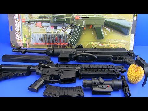 GUNS TOYS FOR KIDS ! Military Guns Video for Kids SURPRISE TOYS !!