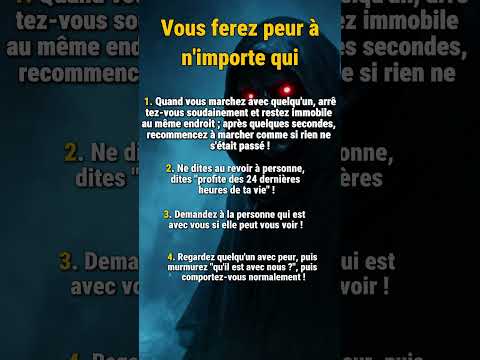 Astuces Psychologiques Effrayantes Pour Terrifier N'importe Qui | Faits d'Horreur Effrayants