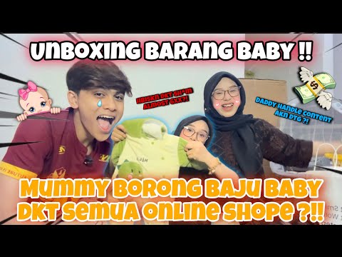 UNBOXING BARANG BABY!!TERSALAH BELI BAJU BABY BOY??