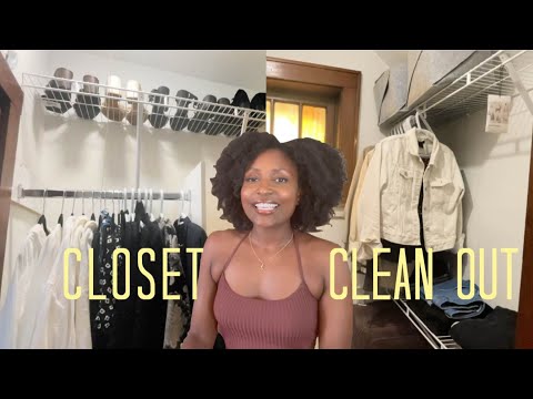 Tiny closet declutter and organization