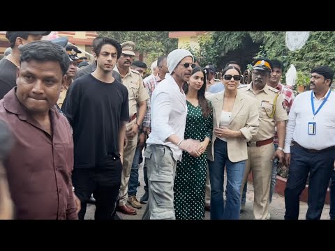 Shah Rukh Khan With Family Arrives To Vote In Maharashtra Elections Amid Heavy Security