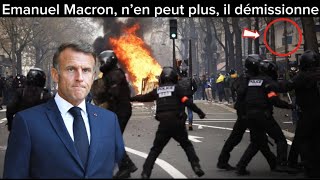 Macron dépose sa démission, épuisé  par les problèmes français il quitte la présidence