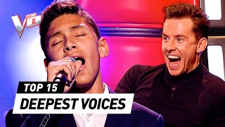 Most UNEXPECTED LOW & DEEP VOICES on The Voice Kids