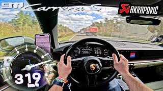 TRYING to REACH TOP SPEED in my Porsche 992 Carrera S with AKRAPOVIC