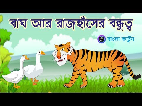 বাঘ আর রাজহাঁসের বন্ধুত্ব - Bangla Cartoon | Tiger and Swan Story