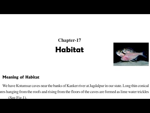 Habitat (part 1)| 9th science chapter 17 CGBSE | SCERT | General science |CGBSE