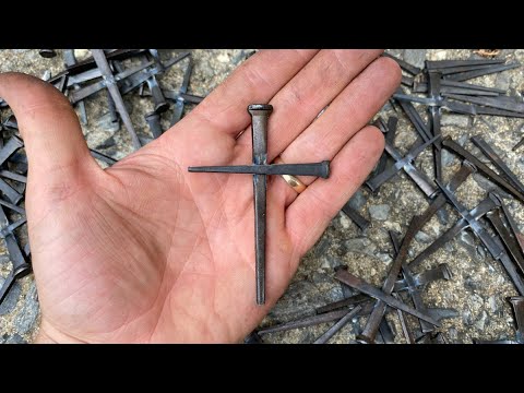 Welding Crosses from Square Cut Nails