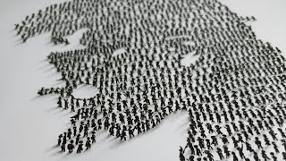 @AmilaDasanayake portrait art | 1162 students representing A passes| 3D pen art | Time lapse|echem